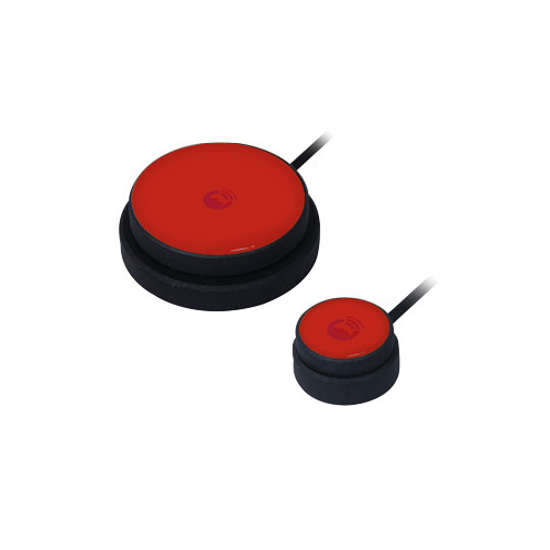KAJO Button KB25 rot, Kabel 20 cm, 100g Betätigung 25 mm Durchmesser