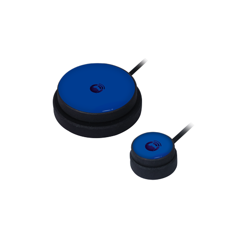 KAJO Button KB25 blau, Kabel 20 cm, 100 g Betätigung, 25 mm Durchmesser