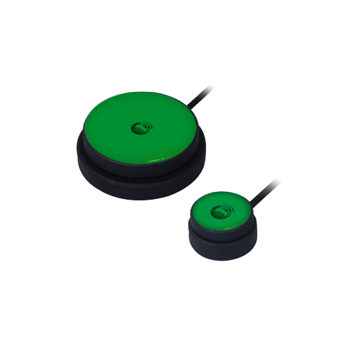 KAJO Button KB25 grün, Kabel 150 cm, 100 g Betätigung, 25 mm Durchmesser