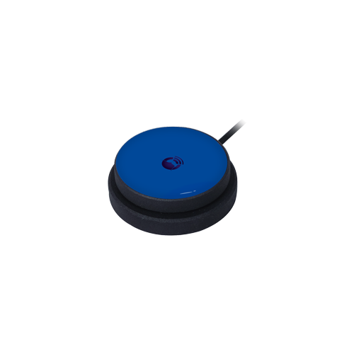 KAJO Button KB50 blau, Kabel 20 cm, 150 g Betätigung, 50 mm Durchmesser