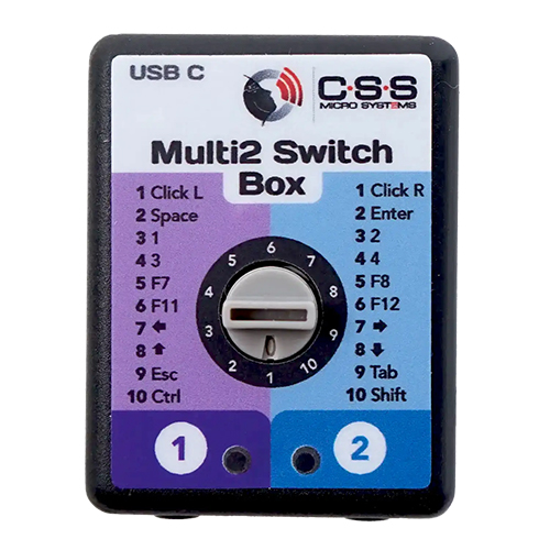 Multi2 Switch Box Drehschalter, 2 Klinkenbuchsen, USB-C