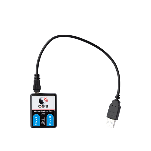 Maus Switch Box USB linke+rechte Maustauste, 2x Klinkenbuchse, USB
